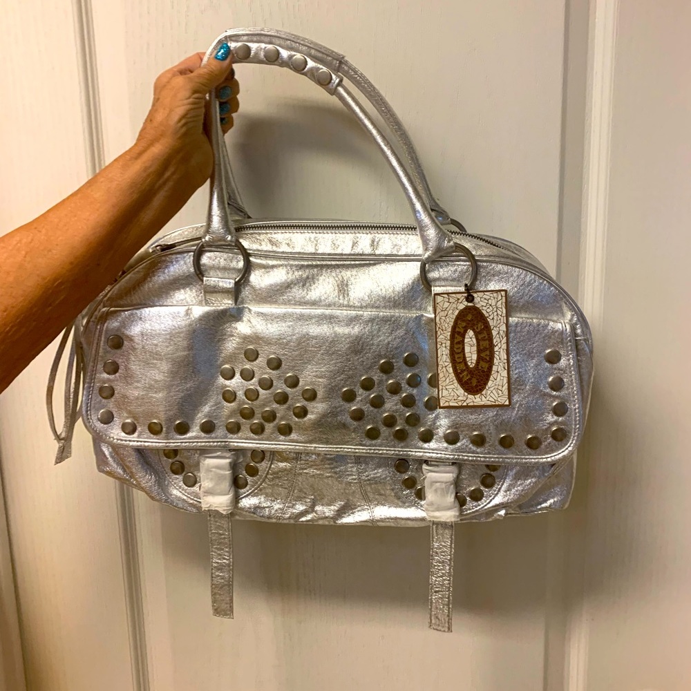 Silver purse, new with tags.